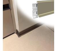 plinthes Plinthe décorative en alliage d'aluminium imperméable pour usine, laboratoire, protection murale, salle d'exposition, facile à nettoyer(H 6cm/2.4in,18 pcs)