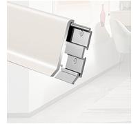 plinthes Plinthe Métallique En Aluminium Imperméable Pour Salle De Bain, Cuisine, Balcon, Plinthe Blanche Pour Murs, Hauteur 4, 6, 8 Cm(5PCS H 6CM)