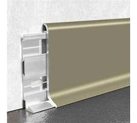 plinthes Plinthe murale en aluminium imperméable, plinthe métallique/moulure de séparation en aluminium pour la protection des cloisons/chambre(Green,17 pc x H 4cm/1.6in)