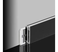 Plinthes profilées en aluminium à canal LED, plaque de base de plinthe de bord de mur de protection haute dureté, éclairage inférieur disponible, garniture d'éclairage(H4cm/1.57in,L100cm/39.3in)