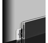 Plinthes profilées en aluminium à canal LED, plaque de base de plinthe de bord de mur de protection haute dureté, éclairage inférieur disponible, garniture d'éclairage(H6cm/2.36in,L100cm/39.3in)