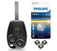 Plip pour Télécommande Coque Clef Dacia Lodgy Duster Logan Dokker Sandero + Pile CR2016 - Kit iRace Keys®