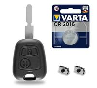 Plip Télécommande Coque de Clé 2 Boutons Peugeot 406 306 806 607 SW HD Coupé Break ✚ Pile CR2016 - Kit iRace Keys®