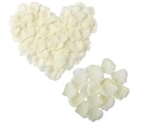 Plipdhy 2000 Pièces Pétales de Rose Artificielles,Blanc Petale,Décoration Romantique pour Mariage,Saint Valentin,Centre de Table,Anniversaire