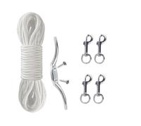 Pliraydn Corde de mât de drapeau Mise en place simple Taquet et Corde | Utilisation facile: fixez le taquet, nouez la corde et enroulez-la autour du taquet pour la maintenir.