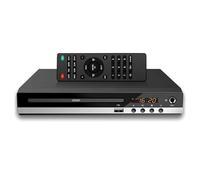 Pliraydn Lecteur DVD 1080P Domestique pour TV - Lecture USB & MIC Compact | Lecture 1080P nette via USB, lecteur DVD compact avec sortie AV, port MIC et télécommande intuitive, CD/DVD/VCD/SVCD