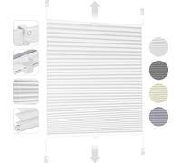 Plissé Klemmfix sans perçage 35x150cm blanc Store solaire tendu Opaque Protection contre la lumière Store plissé Stores vénitiens pour fenêtres et portes