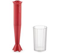 Plissé Mdl10 R - Mixeur Plongeant Design Avec Verre Gradué,Résine Thermoplastique,Prise Européenne 500W,Rouge