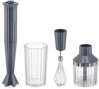 Plissé MDL10S W - Plongeant Design avec Bécher Gradué, Fouet et Broyeur, en Résine Thermoplastique, Prise Européenne 500W, Blanc