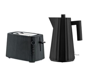 Plisse / Plissé Bundle MDL06 Bouilloire 1,7l + Plisse / Plissé MDL08 Grille-pain Set Alessi Noir - 8003299481965