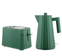 Plisse / Plissé Bundle MDL06 Bouilloire 1,7l + Plisse / Plissé MDL08 Grille-pain Set Alessi Vert - 8003299481989