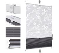 Plissé Sekey 65×100 cm Store plissé Klemmfix Sans percer Store d'occultation avec motif dévoré translucide Store plissé pour fenêtre