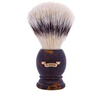 PLISSON - Blaireau Classique - Manche Effet Ecaille et Fibre Blanche - Made In France