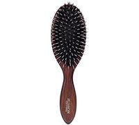 Plisson - Brosse à Cheveux Pneumatique pour Femmes et Hommes, Grand modèle - Brosse Traditionnelle, Bois Naturel, Pur Poils de Sanglier, Picots en Nylon - Fabrication Française