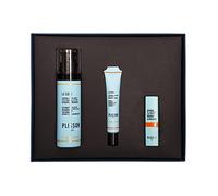 Plisson - Coffret Gueule d’Amour - 1 Soin Contour des Yeux + 1 Crème Anti-âge Visage + 1 Baume à Lèvres - 3 Soins pour Homme - 97 à 99% d’Ingrédients d’Origine Naturelle - Fabrication Française