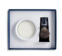 Plisson - Coffret Initiation, Blaireau de Rasage Essentiel Gris de Russie + Support Plexi, Bol en Porcelaine et Savon à Barbe - Manche en Résine - Taille 12 Standard - Fabrication Française