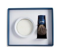Plisson - Coffret Initiation Blaireau Véritable Essentiel Gris de Russie - Taille 12 - Bleu Nuit