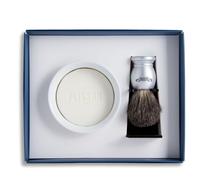 Plisson - Coffret Initiation, Blaireau de Rasage Essentiel Gris de Russie + Support Plexi, Bol en Porcelaine et Savon à Barbe - Manche en Résine - Taille 12 Standard - Fabrication Française