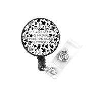 PLITI Alice Gift Bobine de badge avec citation inspirante « If I Had A World of My Own »
