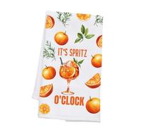PLITI Aperol Spritz Serviette de cuisine Aperol Spritz Cadeau pour fan de Aperol Spritz Serviette de cuisine Cocktail Cadeau d'été (Spritz Clock TWU)