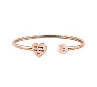 PLITI Bracelet point-virgule avec inscription « My Story Is Not Over Yet », M, Acier inoxydable