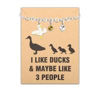 PLITI Bracelet pour amoureux de canard avec inscription « I Like Ducks & Maybe Like 3 People », M, Acier inoxydable