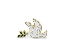 PLITI Broche colombe Saint-Esprit - Cadeau pour amoureux de la colombe - Cadeau d'observation des oiseaux - Broche pour ami, Moyen, Acier inoxydable