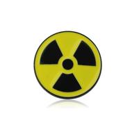 PLITI Broche de bouton de rayonnement nucléaire - Broche d'ingénieur nucléaire - Cadeau technologique radiologique, M, Acier inoxydable