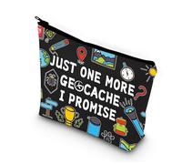 PLITI Cadeau amusant de géocaching pour géocacheur, cadeau Just One More Geocache I Promise, trousse de maquillage pour amoureux de plein air, pochette de voyage, Plus de Geocache Blu, Mode