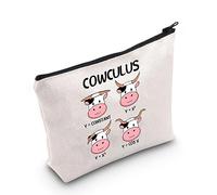 PLITI Cadeau amusant pour enseignant de mathématiques, sac de maquillage pour amoureux des mathématiques, cadeau pour les mathématiques, cadeau de cowculus mathématiques, Math Vache Bagu, Mode