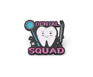 PLITI Cadeau de dentiste, cadeau d'hygiéniste dentaire, cadeau d'appréciation des dentistes, broche à dents pour médecin, infirmière, Moyen, Acier inoxydable