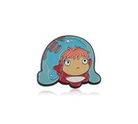PLITI Cadeau inspiré de l'anime Kawaii, cadeau pour les amateurs d'anime japonais, cadeau de personnage d'animation, cadeau de personnage d'anime, broche ponyo, M, Acier inoxydable