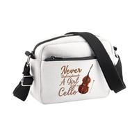 PLITI Cadeau pour violoncelle pour amateur de violoncelle - Cadeau pour professeur de musique - Ne sous-estimez jamais un gir avec un sac à bandoulière pour violoncelle, Jamais avec violoncelle Cbu