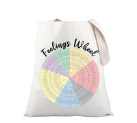 PLITI Cadeau psychologue, tableau des émotions, cadeau de psychologie, cadeau de remise de diplôme, cadeau de santé mentale, sentiments, sac fourre-tout pour femme, Feelings Wheel Tgu, medium