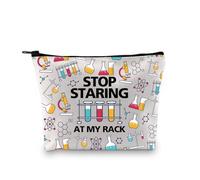 PLITI Cadeau scientifique de laboratoire médical, cadeau de technicien de laboratoire médical, cadeau de remise de diplôme, cadeau d'arrêt de regarder mon support, trousse de maquillage chimie,