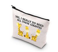 PLITI Cadeaux girafe pour les amateurs de girafe, trousse de maquillage en forme de girafe, Yes i Really Do All Need These Girafes African Animal Lover Gifts, Besoin de toutes les girafesu