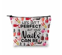PLITI Cadeaux Nail Tech pour femme technicien des ongles manucure cadeau Life Is not Perfect But Your Nails Can Be Nail Artist Bag, Perfect Nails Bagu, Mode