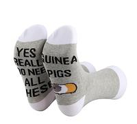 PLITI Chaussettes amusantes pour les amateurs de cochons d'Inde - Cadeau amusant - Yes I Really Do Need All These Guinea Cochons d'Inde, Besoin de chaussettes de cochons d'Inde, 6-13