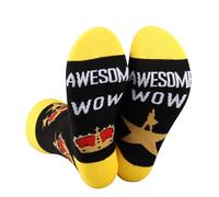 PLITI Chaussettes musicales Hamilton Cadeau inspiré de la musique Hamilton Paroles de Hamilton Chaussettes géniales Wow Broadway Cadeau musical Drame Star Cadeau, Awesome Wow SockU, Taille unique