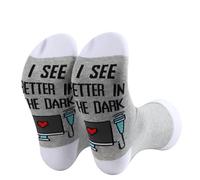 PLITI Chaussettes pour échographe, cadeau pour technicien en échographie, cadeau pour radiologiste « I See Better In The Dark », See Better Dark SocksU, 6-13