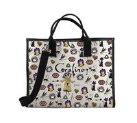 PLITI Coraline Sac fourre-tout The Secret Door Thriller Cadeau inspiré du film Ghost Mother Merchandising Sac à main Cadeau inspiré des zombies, Corali 2009 Teu, medium