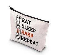 PLITI Eat Sleep Harp Repeat Trousse de maquillage Harpistes Cadeau pour amateur de harpe Cadeau pour joueur de harpe Cadeau Orchestre Cadeau Instrument de musique, Sleep Harp Repeat U, Mode