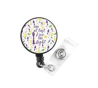 PLITI Enrouleur de badge pour infirmière et médecin - Cadeau de princesse - Cadeau de princesse - Caméléon - Cadeau de princesse - Cadeau caméléon et inscription « At Last I See The Light »
