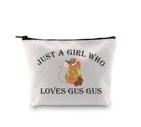 PLITI Gus Gus Gifts Trousse de toilette de voyage inspirée de Cendrillon Inscription Just a Girl Who Loves Gus Gus, Who Loves Ggus Bagu, Mode