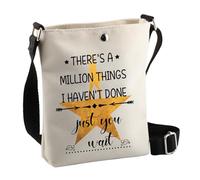 PLITI Hamilton Broadway Sac à bandoulière musical avec inscription « There's A Million Things I Haven't Done Just You Wait », Million Things Cbagu, 8×7.5×1.8inches