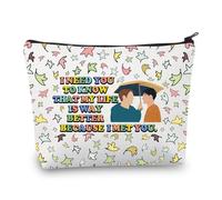 PLITI Heartstopper Pochette zippée pour couple LGBTQ+ avec inscription « Nick and Charlie », Besoin de savoir, Mode