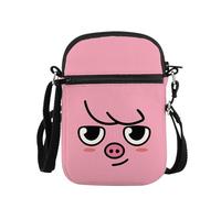 PLITI K-pop Group Gift Stay Fandom Cadeau de groupe coréen Cadeaux de musique coréenne K-pop Personnage de dessin animé Sac à bandoulière pour les fans, Pink Pig Zcbagu