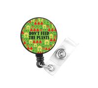 PLITI Little Shop Porte-badge musical pour infirmière avec inscription « Don't Feed The Plants » pour amateur de films d'horreur (badge « Feed Plants »)