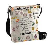 PLITI Lord Rings Sac à bandoulière pour fan de Lord Rings avec inscription « May You Be Proud Of The Work You Do », Be Proud Rings Cbagu, 8×7.5×1.8inches