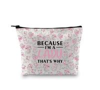 PLITI Marie Aristochats Trousse de maquillage avec inscription « Because I'm A Lady That's Why Marie Cat Lover » Cadeau pour vos amis, Because Lady Bagu, Tendance